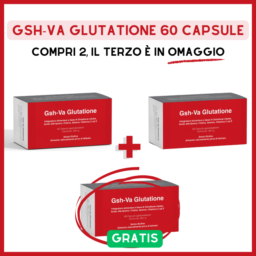 Gsh-Va Glutatione Pack: compri 2 e il terzo è in OMAGGIO